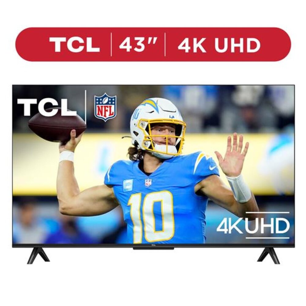 TCL 43” Class S Class 4K UHD HDR LED Smart TV with Google TV, 43S450G